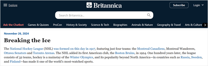 Britannica's header Britannica's header