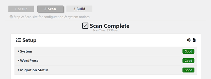 Completing the Duplicator scan Completing the Duplicator scan