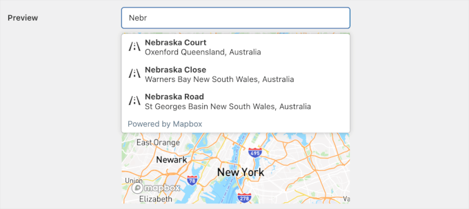 WPForms' Mapbox autocomplete WPForms' Mapbox autocomplete