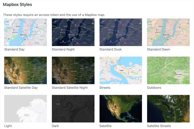 Mapbox styles Mapbox styles