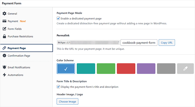 Customize the payment page Customize the payment page