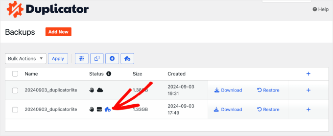 Duplicator's disaster recovery feature Duplicator's disaster recovery feature