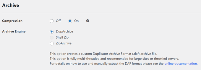 Duplicator's DupArchive file format Duplicator's DupArchive file format