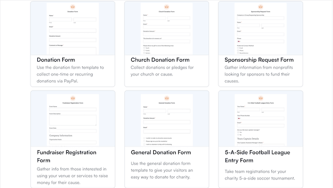 A selection of ready-made WPForms templates A selection of ready-made WPForms templates