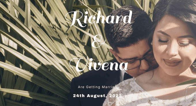 An example of a beautifully-designed wedding website An example of a beautifully-designed wedding website