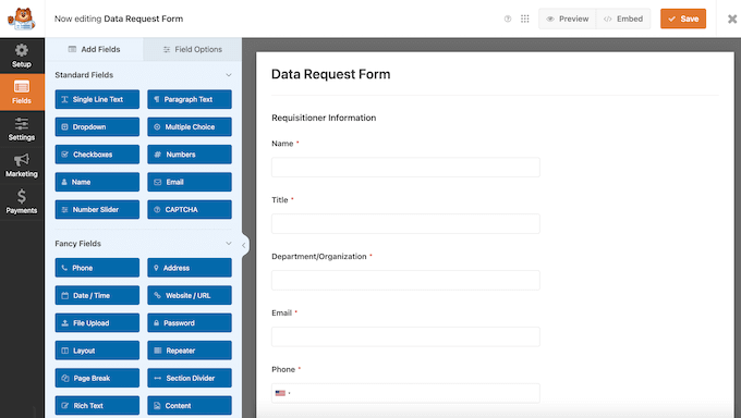 An example of a VCDPA-compliant data request template, provided by WPForms An example of a VCDPA-compliant data request template, provided by WPForms