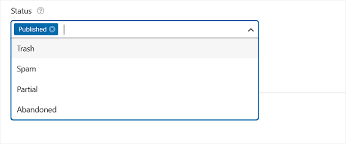 Filter form entries based on publication status in WPForms Filter form entries based on publication status in WPForms