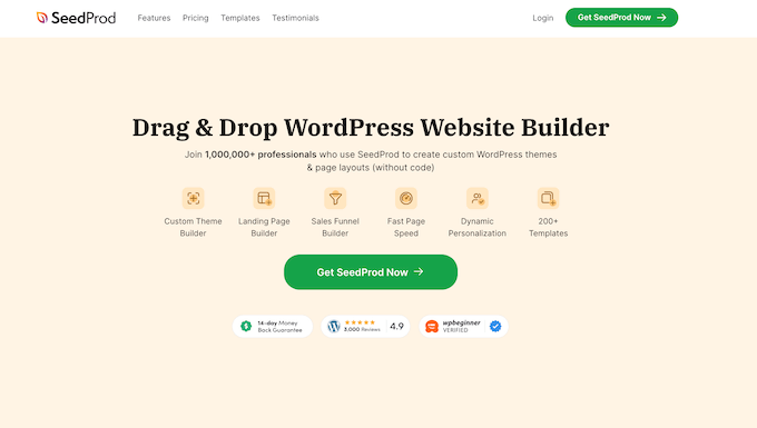 The SeedProd page builder plugin The SeedProd page builder plugin