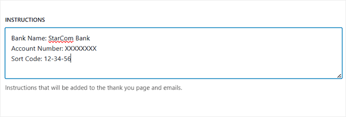 Add your bank info for customers in WooCommerce Add your bank info for customers in WooCommerce