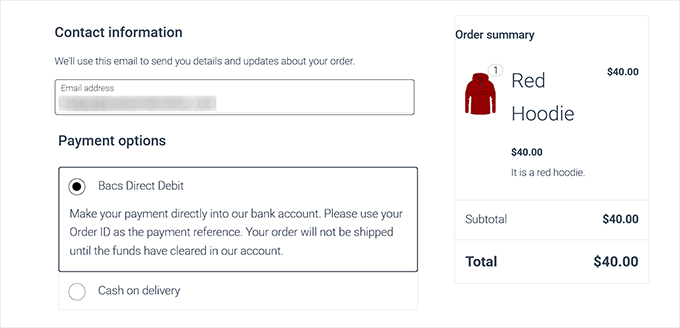 Bacs direct debit shown as a payment option in WooCommerce Bacs direct debit shown as a payment option in WooCommerce