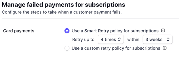 Retry after a failed transaction Retry after a failed transaction