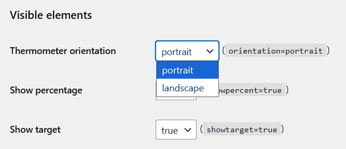 Configure your fundraising thermometer orientation Configure your fundraising thermometer orientation