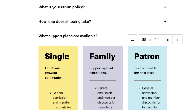 Accordion block in WordPress 6.9 Accordion block in WordPress 6.9