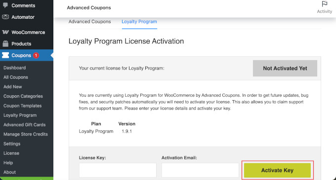 Add license for Loyalty Program plugin Add license for Loyalty Program plugin