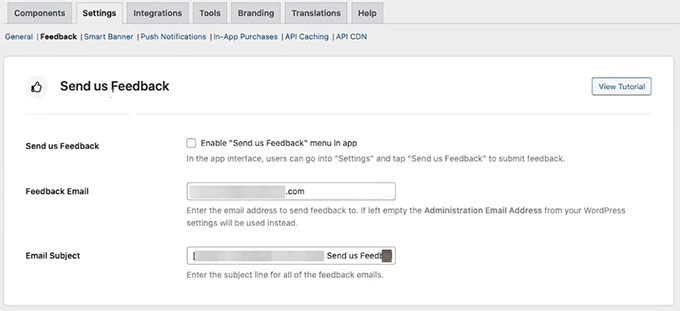 Enable Send Us Feedback app menu in BuddyBoss app Enable Send Us Feedback app menu in BuddyBoss app