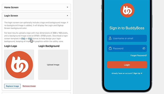 Add logo and background to app login screen Add logo and background to app login screen