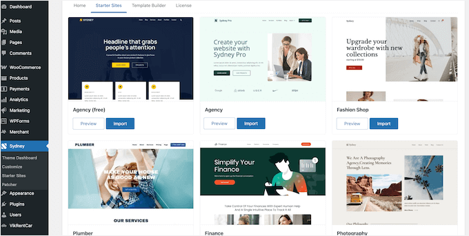 Sydney's Starter Sites Sydney's Starter Sites