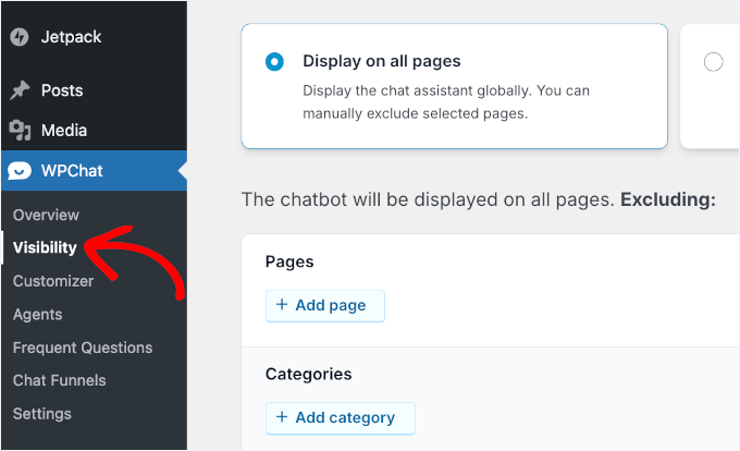 Going to Visibility in WPChat Going to Visibility in WPChat