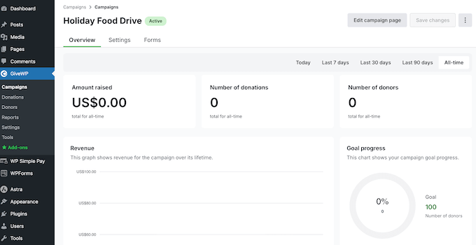 Viewing your financial support in WordPress Viewing your financial support in WordPress