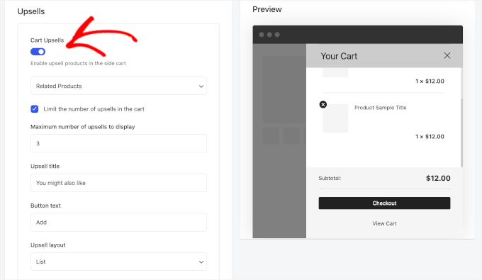 Cart upsells in Merchant Cart upsells in Merchant