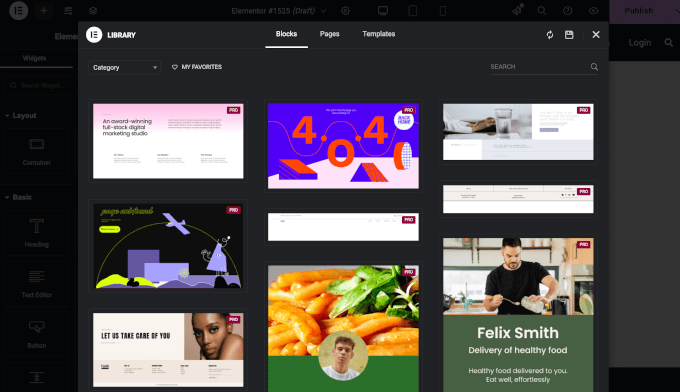 Elementor's templates Elementor's templates