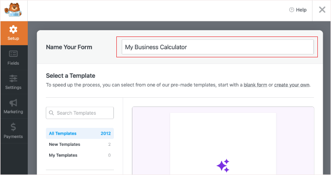 Naming a Form in WPForms Naming a Form in WPForms