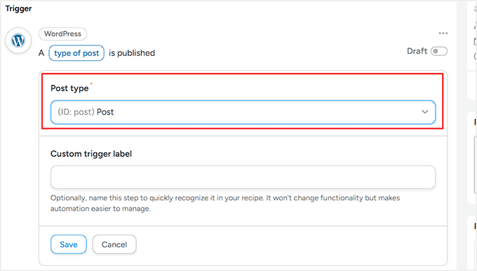 Select 'Post' as the post type for trigger in Uncanny Automator Select 'Post' as the post type for trigger in Uncanny Automator