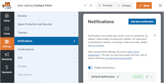 Configuring email notifications Configuring email notifications