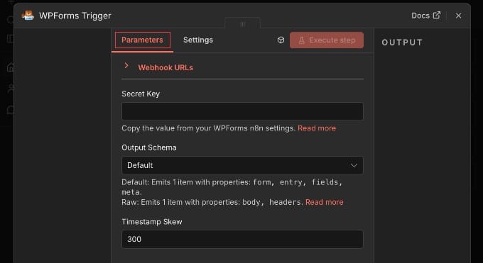 WPForms Trigger Parameters in n8n WPForms Trigger Parameters in n8n