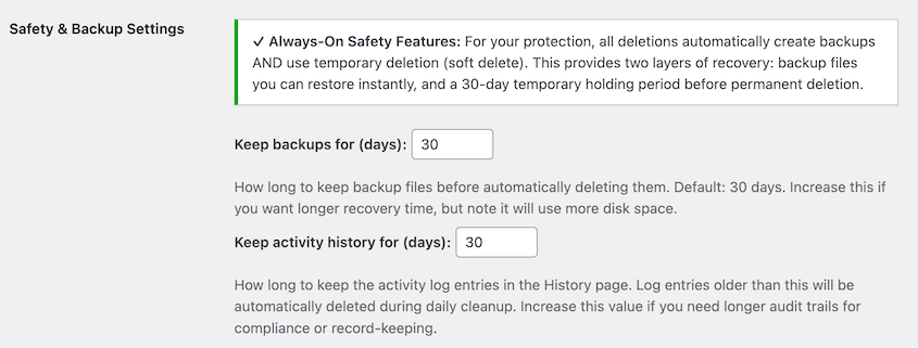WP-Media-Cleanup-Retention