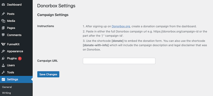 The DonorBox fundraising WordPress plugin The DonorBox fundraising WordPress plugin