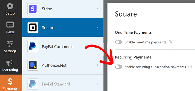 Enable recurring Square payments in WPForms Enable recurring Square payments in WPForms