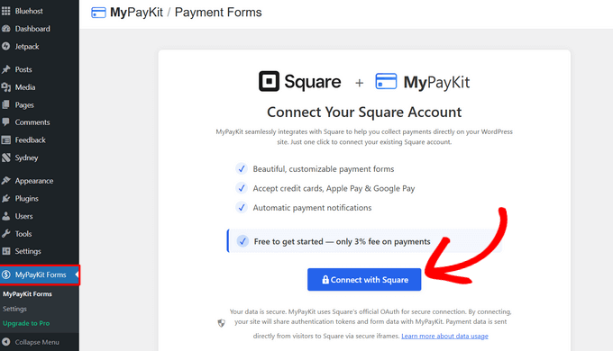 Connect MyPayKit to your Square account Connect MyPayKit to your Square account