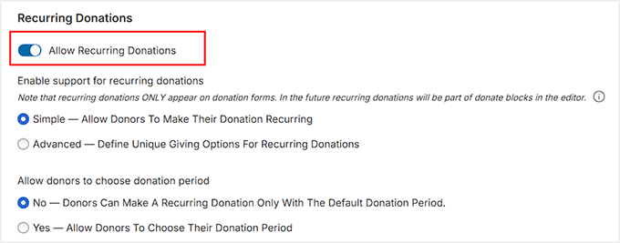 Accept recurring donations in Charitable Accept recurring donations in Charitable