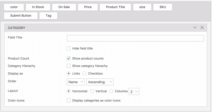 Creating a filter set using Themify Creating a filter set using Themify