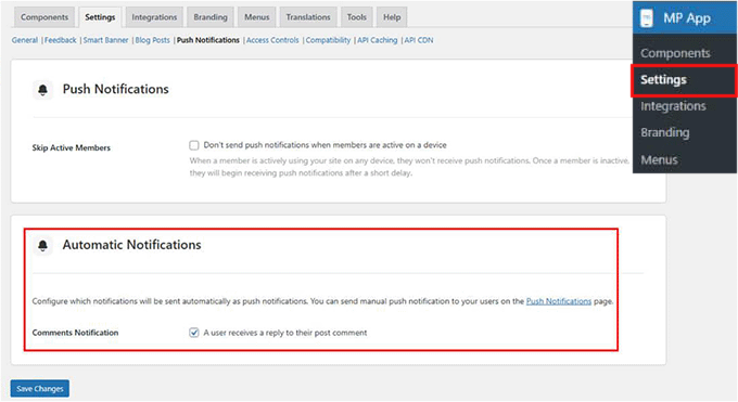 Select automatic notifications in MemberPress AppKit Select automatic notifications in MemberPress AppKit