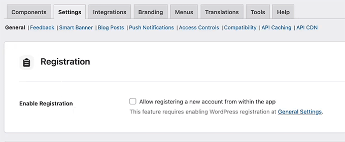 Enable user registration in MemberPress AppKit Enable user registration in MemberPress AppKit