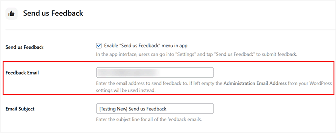 Enable Send Us Feedback option in MemberPress AppKit Enable Send Us Feedback option in MemberPress AppKit