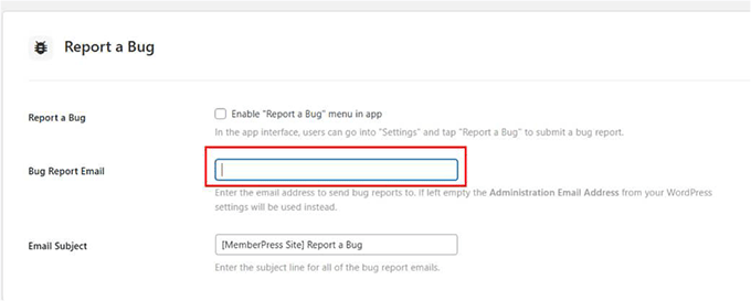 Add the Report a Bug feature in MemberPress AppKit Add the Report a Bug feature in MemberPress AppKit