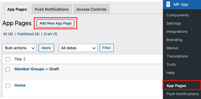 Create an app page in MemberPress AppKit Create an app page in MemberPress AppKit