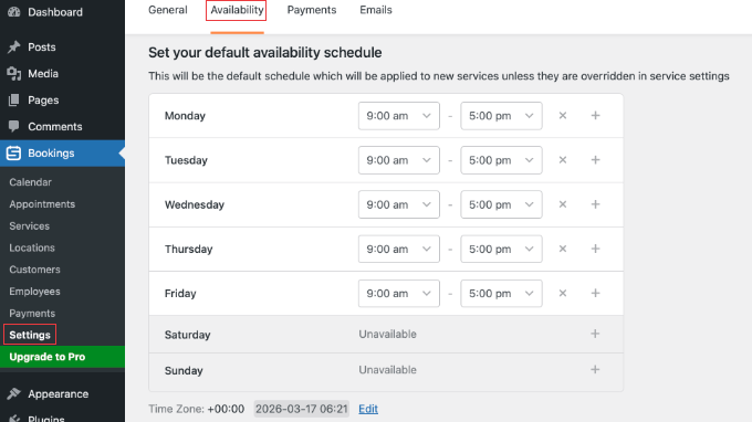Setting Availability in Sugar Calendar Bookings Setting Availability in Sugar Calendar Bookings