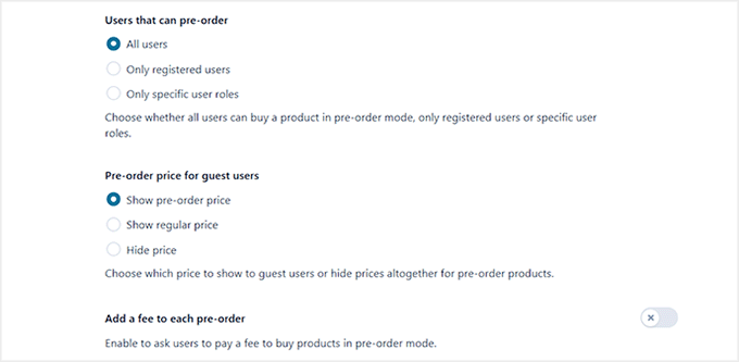 Restrict users who can pre-order in YITH Restrict users who can pre-order in YITH