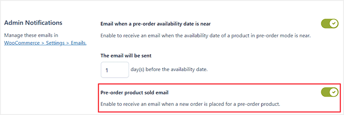 Configure pre-order notifications for admin in YITH Configure pre-order notifications for admin in YITH