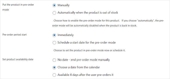 Configure pre-order availability and schedule in YITH Configure pre-order availability and schedule in YITH