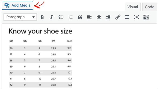 Adding an Image Size Chart Using WPC Product Size Chart for WooCommerce Adding an Image Size Chart Using WPC Product Size Chart for WooCommerce