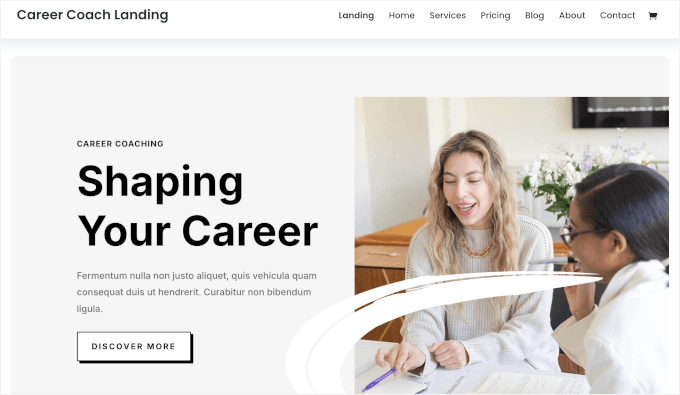 Divi's coaching/consulting demo site Divi's coaching/consulting demo site
