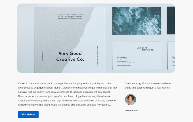 Neve's single portfolio template Neve's single portfolio template