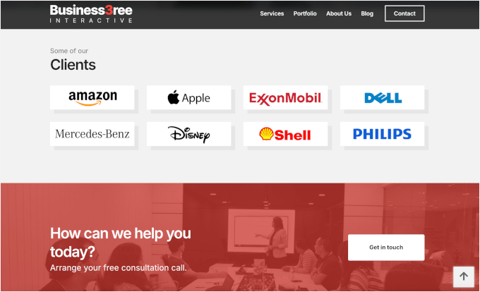 Trust signals in the Business3ee theme Trust signals in the Business3ee theme