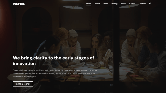 Inspiro's coaching/consulting starter site Inspiro's coaching/consulting starter site