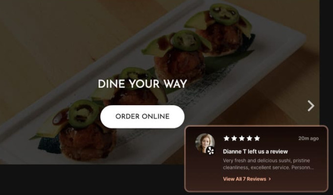 Reviews popup alerts Reviews popup alerts